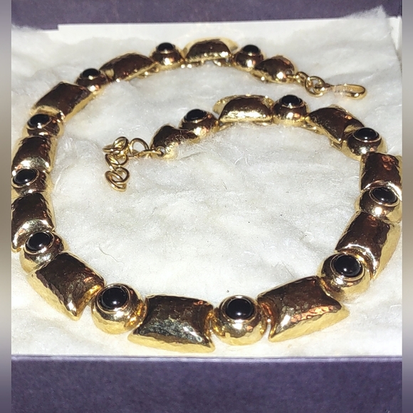 Monet Gold & Black Necklace - Picture 8 of 15